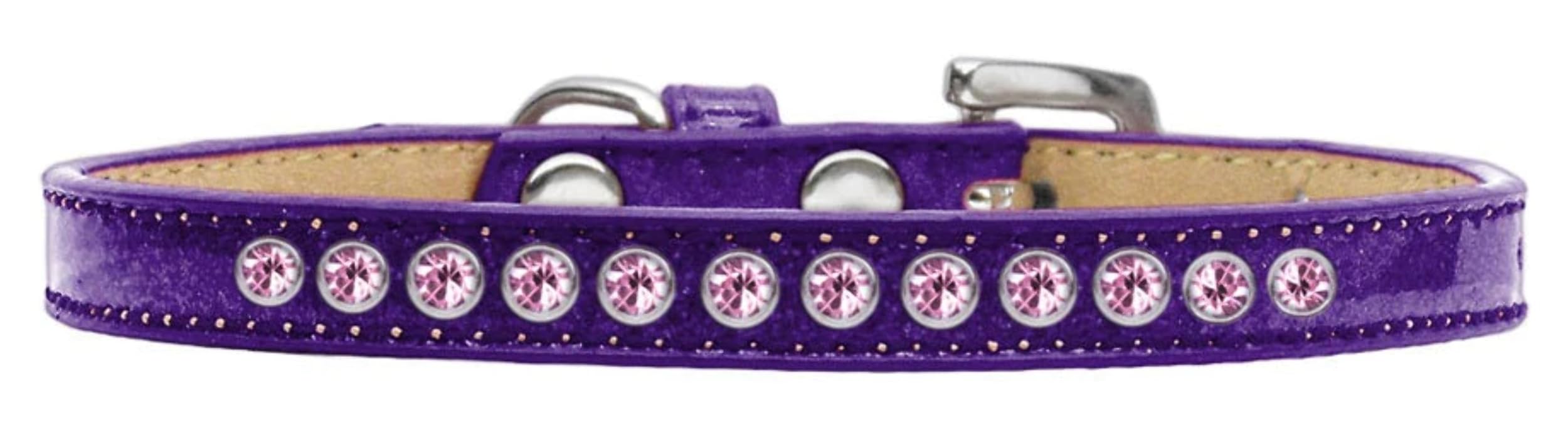 Dog, Puppy and Pet Ice Cream Collar, Pearl & Light Pink Crystal Rimsets Gold 12