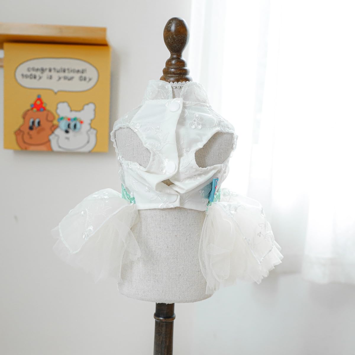 Marupet Fashion Sweet Puppy Dog Blingbling Princess Skirt Pet Dog Lace Cake Camisole Tutu Dress C-Green S