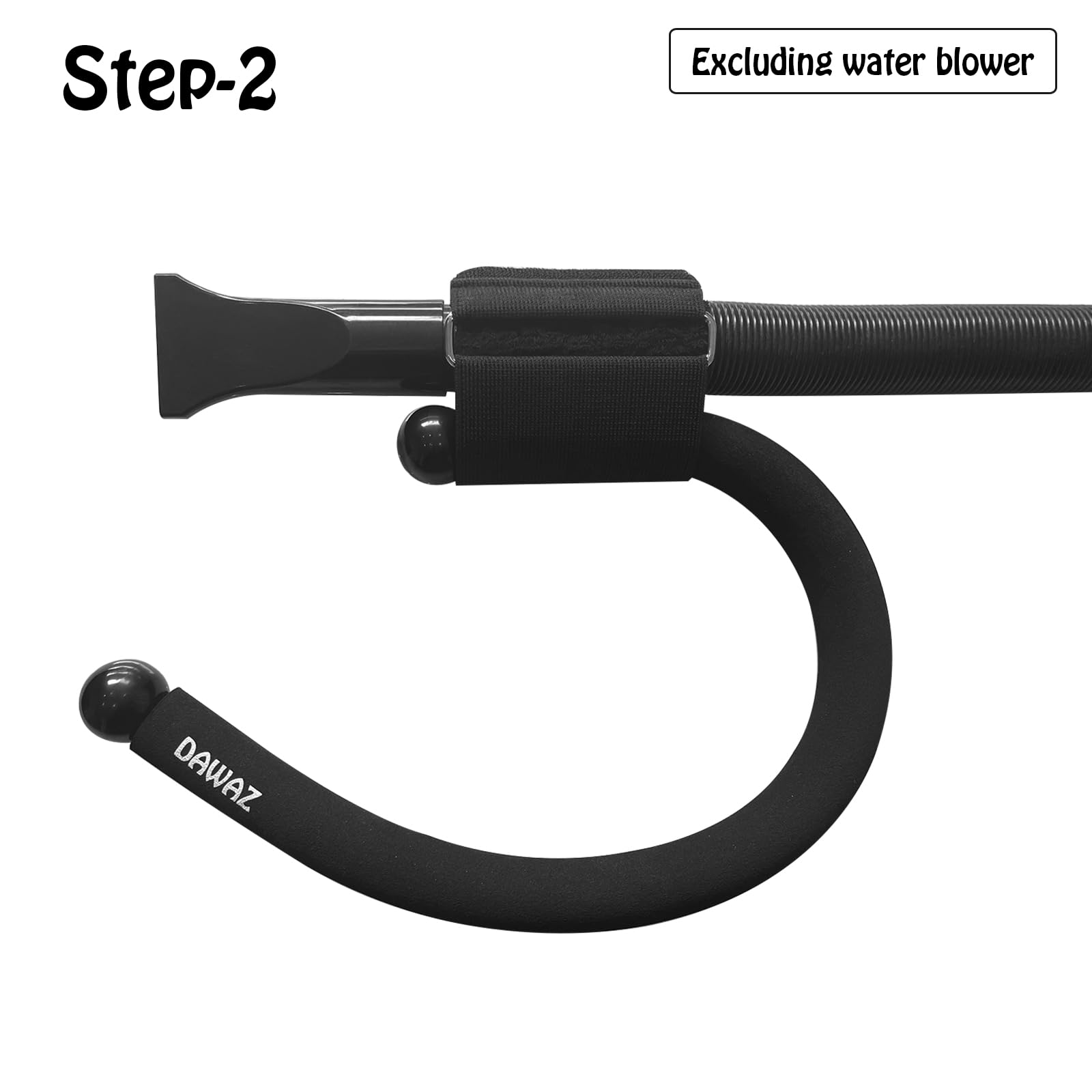 DAWAZ Dog Hair Dryer with Neck Hanging Bracket, Black - Water Blowing Machine for Hands-Free Grooming