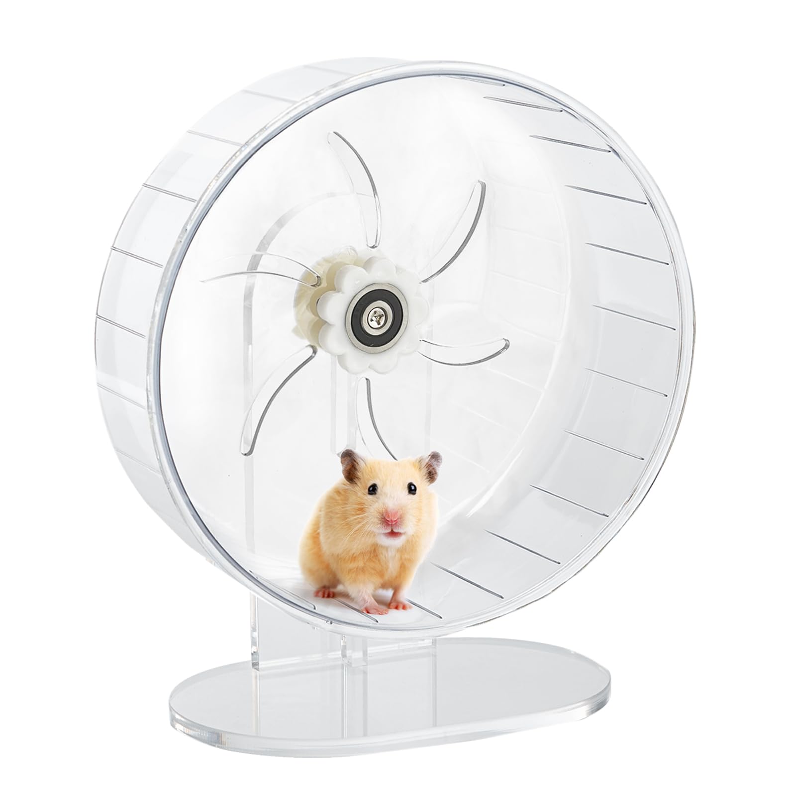 Sirvarni Silent Hamster Exercise Wheel - Hamster Toys Cages Accessories 9.45 Inch Running Spinner With Adjustable Stand Quite Ru