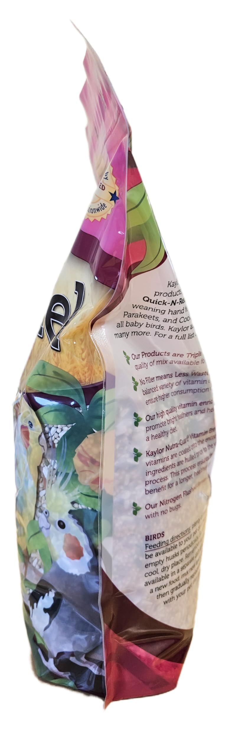 Sweet Harvest Cockatiel Bird Food Seed Mix, No Sunflower Seeds, 4 lbs Bag
