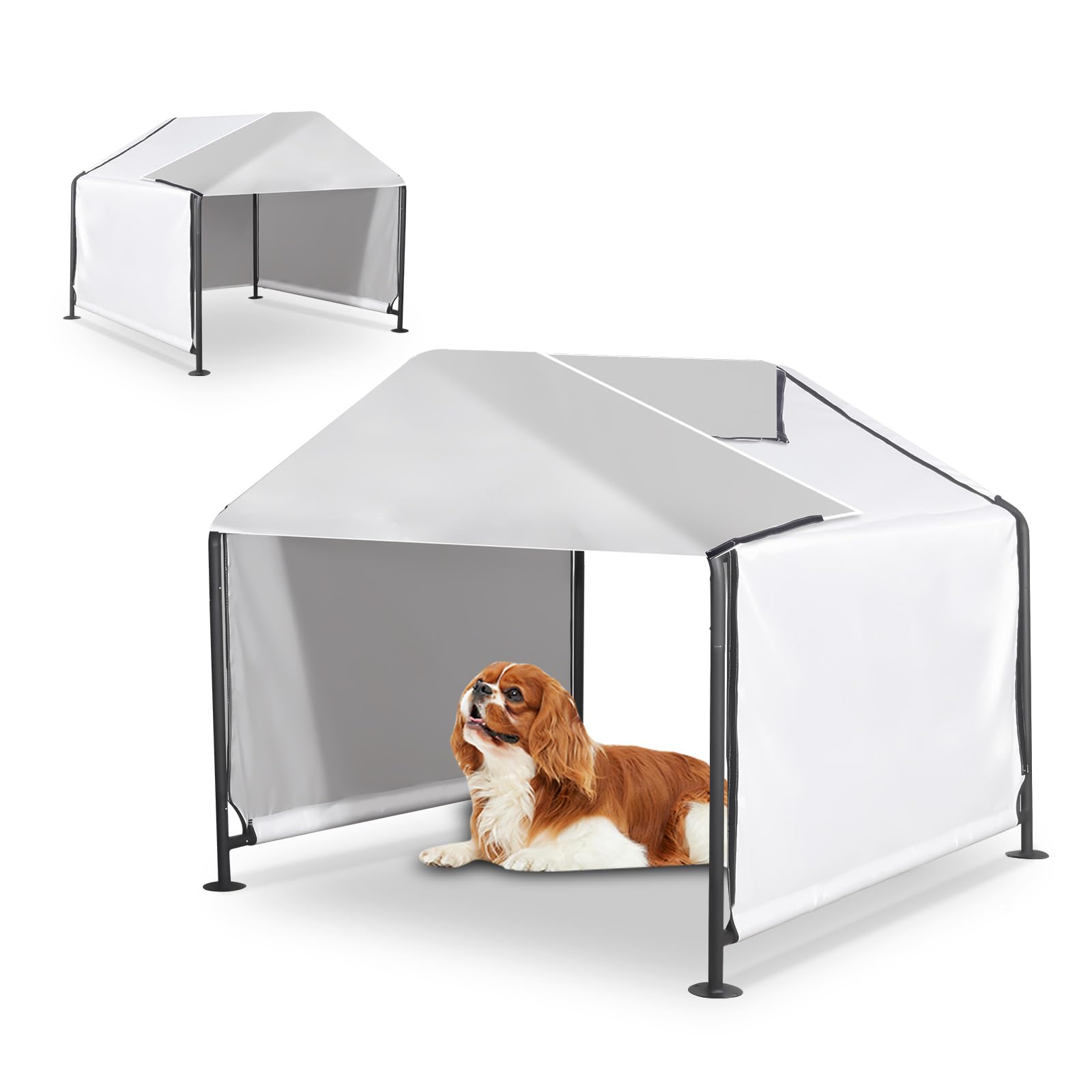 Dog Shade Shelter Outdoor Dog House With Upgraded Door Weatherproof Dog Tent For Large Medium Small Dogs, Cats, Small Animals