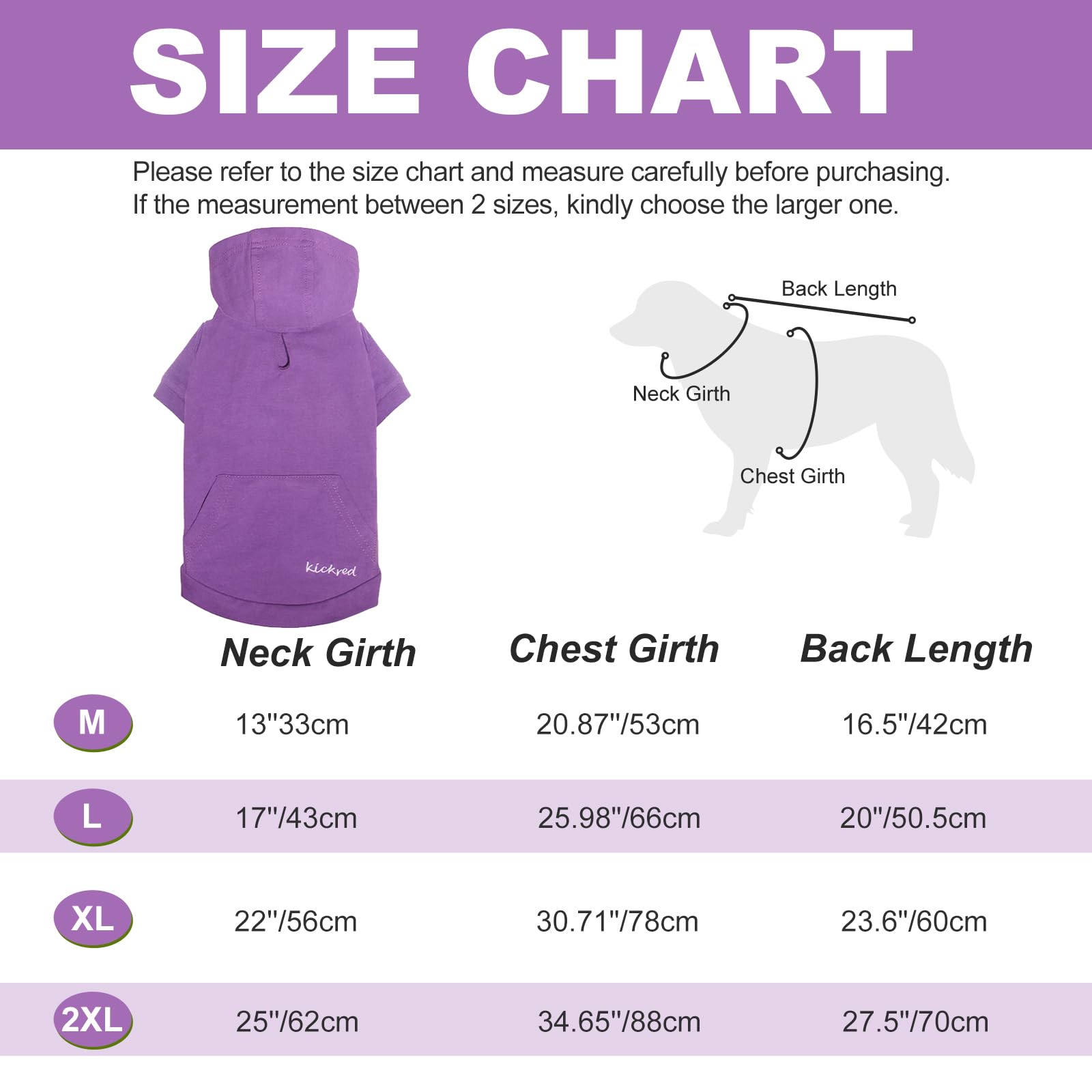 Kickred Basic Dog Hoodie Sweatshirts, Pet Clothes Hoodies Sweater With Hat And Leash Hole, Soft Cotton Outfit Coat For Large Medium Small Dogs, M