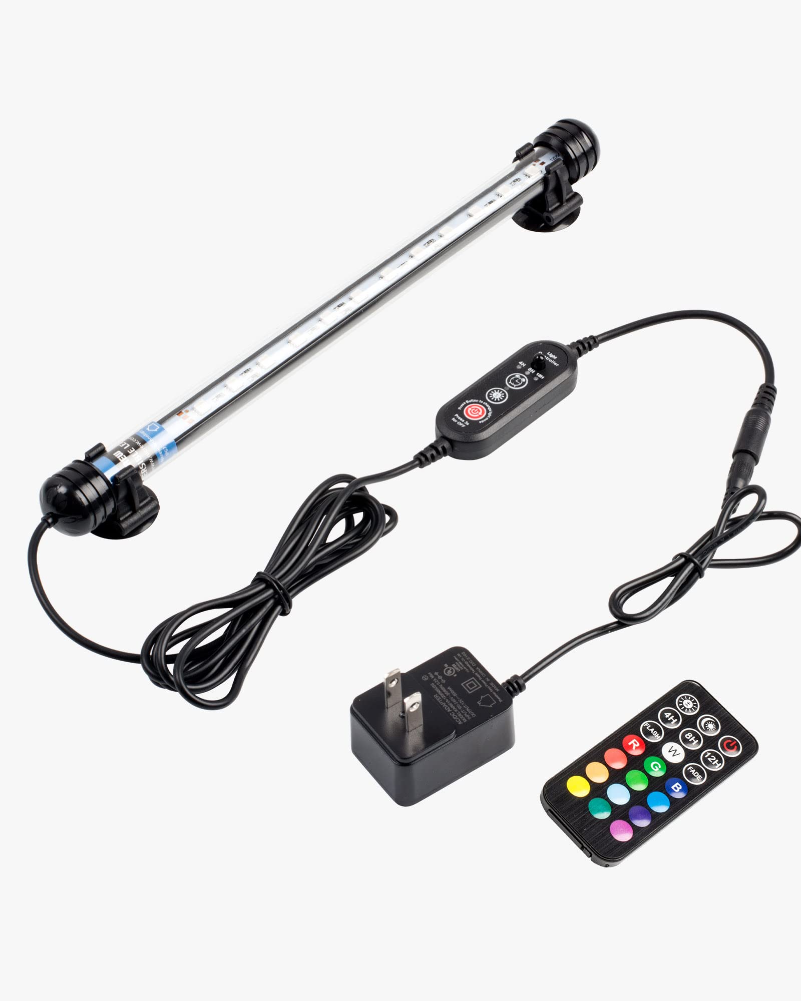 Nicrew Submersible Rgb Aquarium Light, Underwater Fish Tank Light With Timer, Multicolor Led Light With Remote Controller, 11 Inches