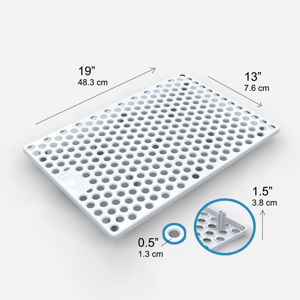 Hop Rabbit Litter Box, Less Mess With Built-In Hay Feeder Designed For Rabbits/Bunnies. Includes Removable Cover And Pan. Bpa-Fr