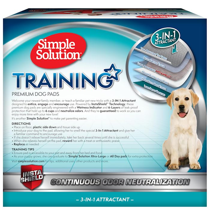 Simple Solution Dog Training Pads, Count Of 100, 100 Ct
