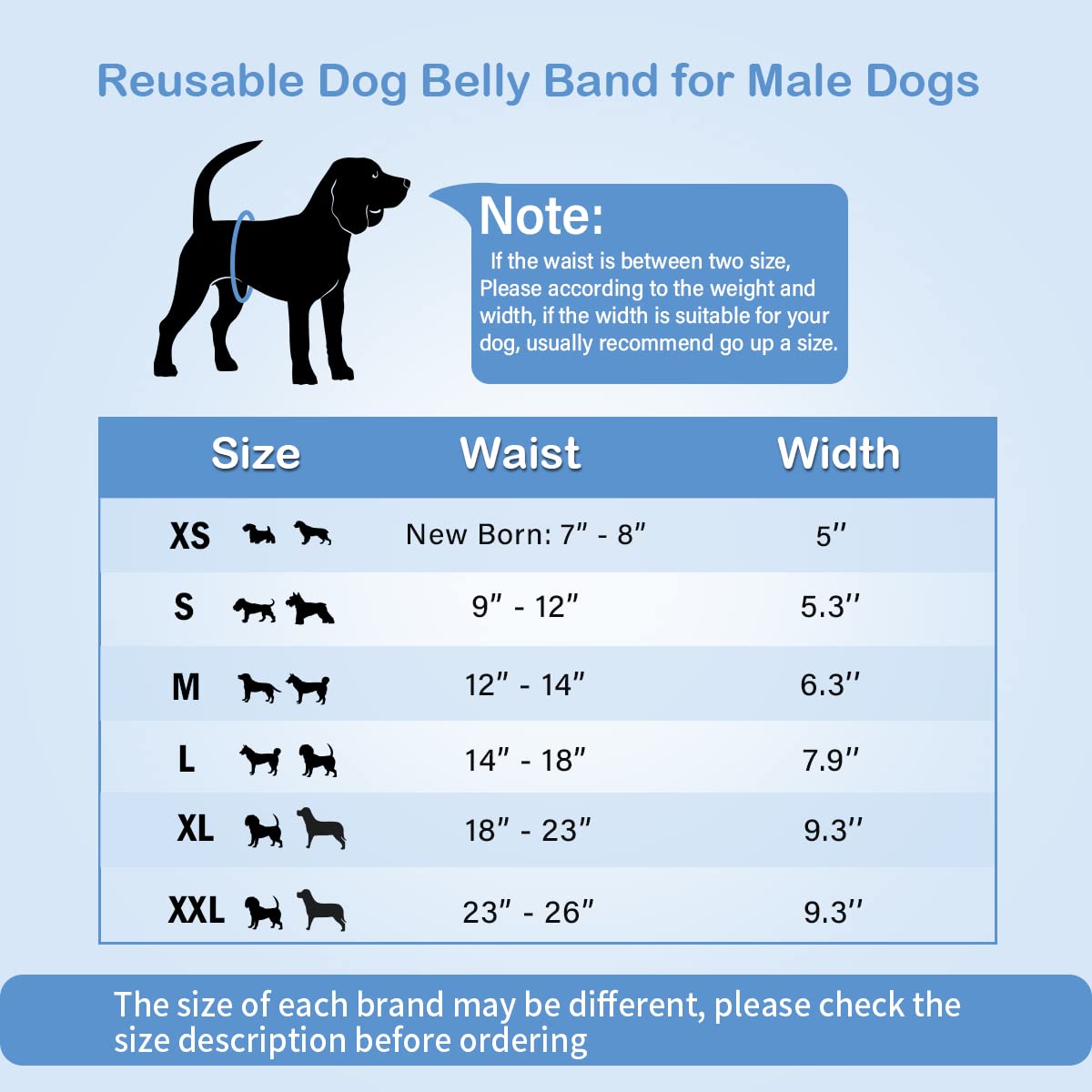 Pet Soft Dog Belly Bands - Washable Male Dog Diapers Belly Band For Male Dogs, Reusable Male Dog Belly Wraps 3Pack For Doggy Puppy(Blue Plaid, S)