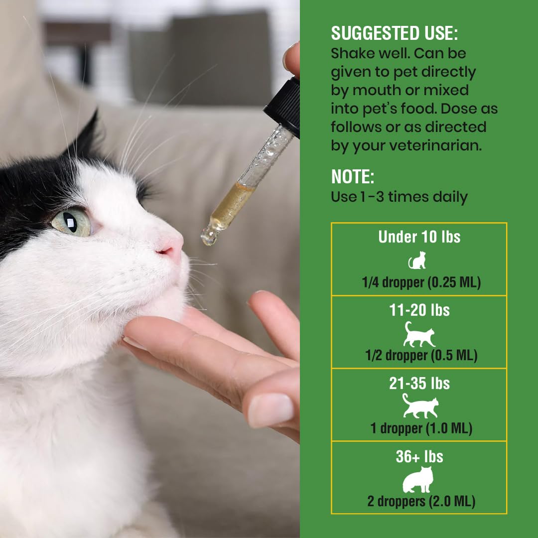 Specifically Formulated for Cats, Natural Broad Spectrum Pet Supplement, Herbal Cleanse, Digestive Support for All Cat Breeds, G