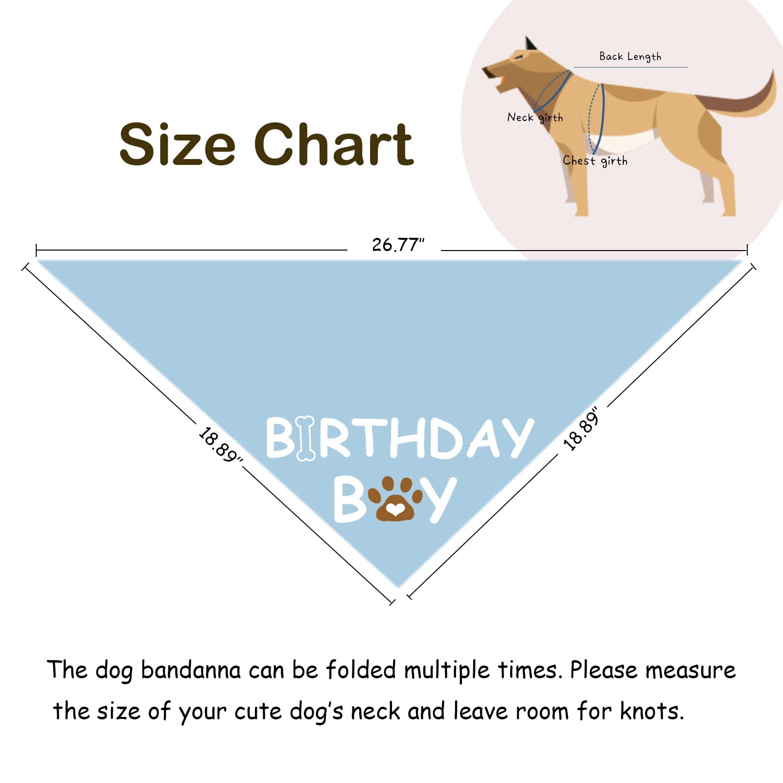 Petslove Birthday Bandana For Boys & Girls - Dog Supplies For Small, Medium & Large Pets