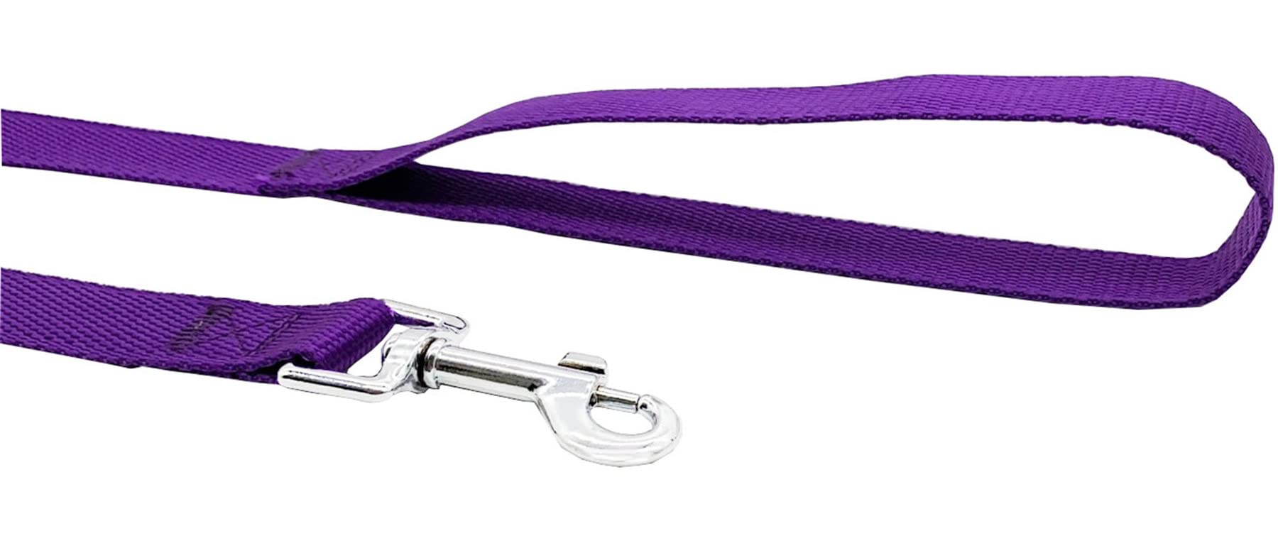Nylon Training Dog Leash For Small Medium Large Dogs, 15Ft 20Ft 30Ft 50Ft Long Leash Dog/Puppy Lead For Obedience Recall Training, Camping (1' X 30Ft, Purple)