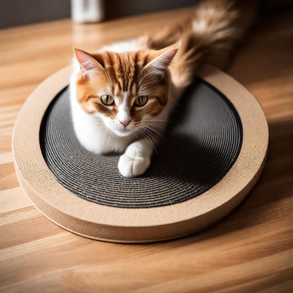 ShioSel - Cat Scratch Pads Round, Cat Scratcher Cardboards, Refill, Replacement, Insert - 3 Pack