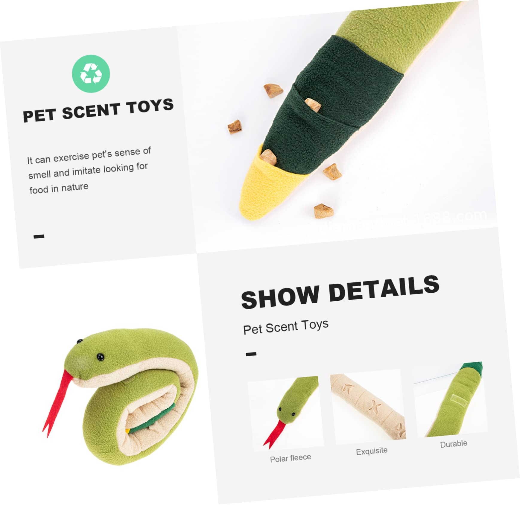 Parliky Portable Snuffle Snake Toy for Puppies Multi-Function Snuffle Mat for Dogs Interactive Treat Hiding Puzzle High-Grade Po