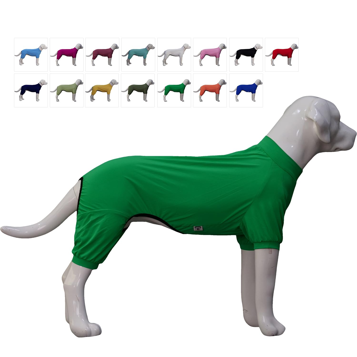 Lovelonglong Dog Jumpsuit With Uv Protection And Quick-Dry Fabric For Spring Summer Pet Pajamas Leaf Green L