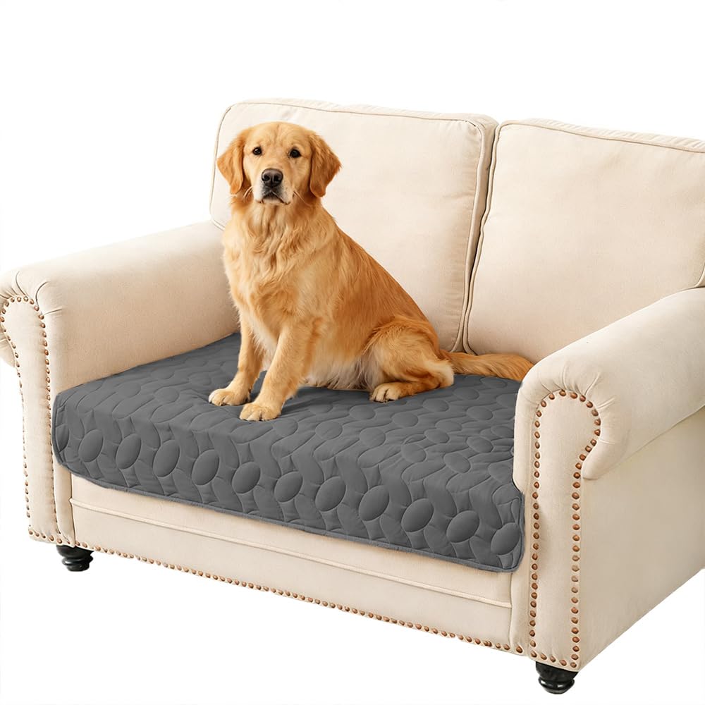 Ameritex Waterproof Pet Bed Cover Anti-Slip Dog Bed Blanket for Sofa and Furniture Waterproof New Pattern Design (Darkgrey, 30x5