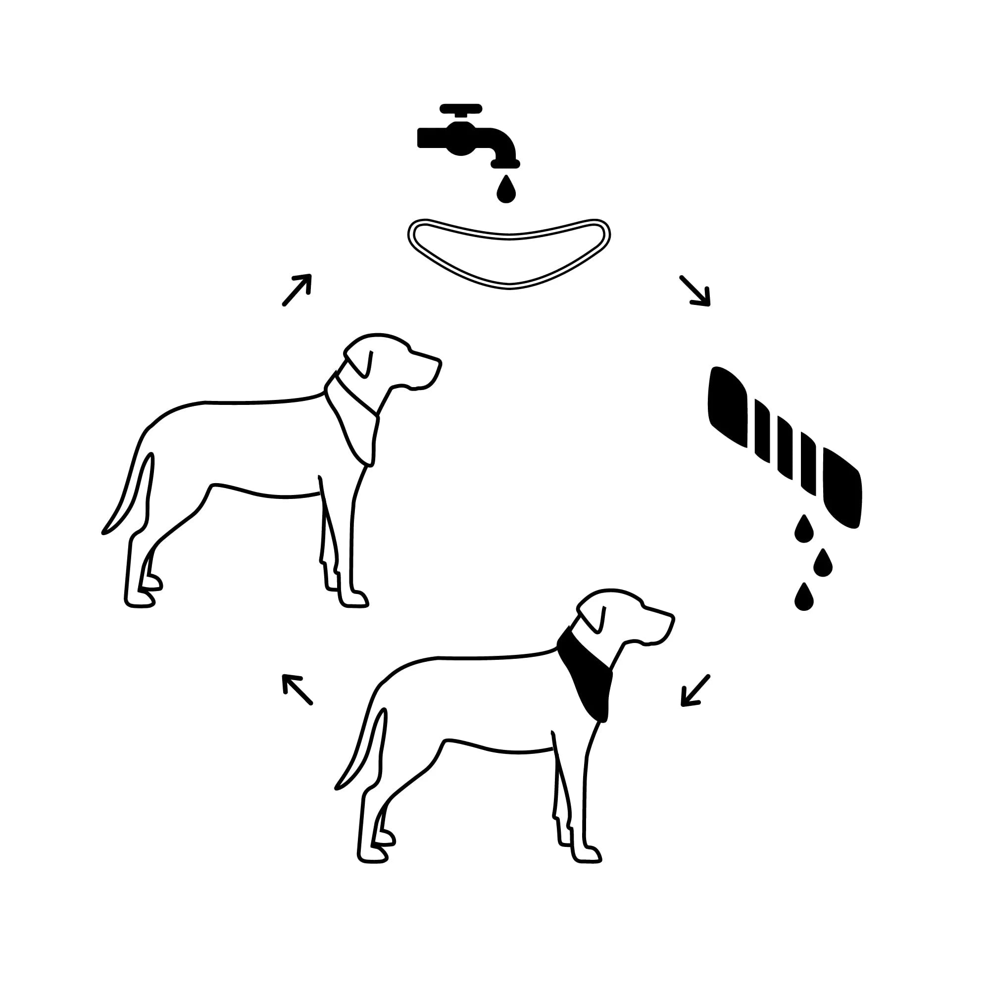 Gf Pet Ice Dog Bandana, Large/X-Large