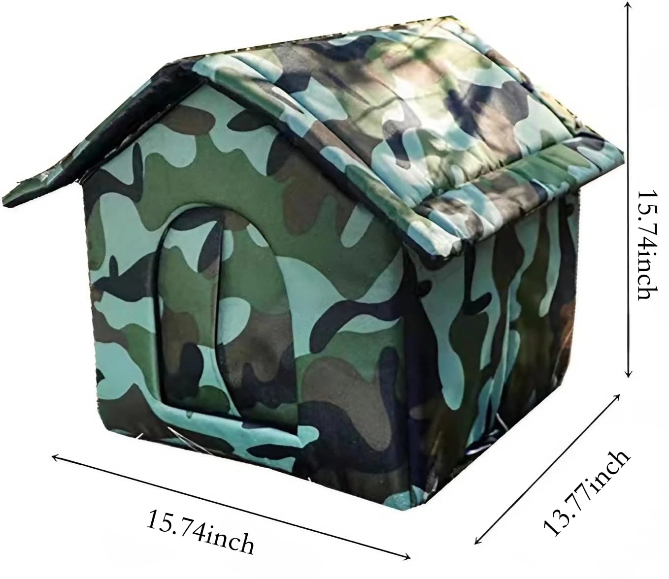 Chris Good Feral Cat House, Cat House Outdoor, Waterproof Shelter For Stray Cats, Weatherproof For Winter (Camo, Medium)