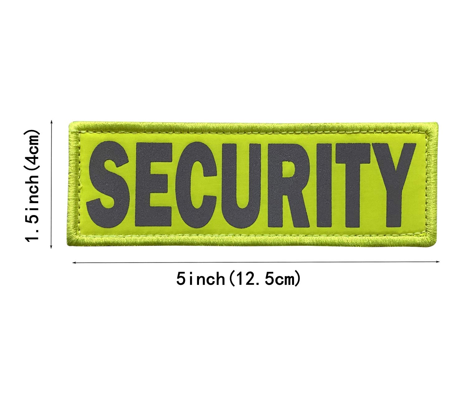 Jujupups Reflective Dog Patches 2 Pack Service Dog ,In Training, Do Not Pet Tags With Hook And Loop Patches For Vests And Harnesses (5X1.5 Inch, Security)