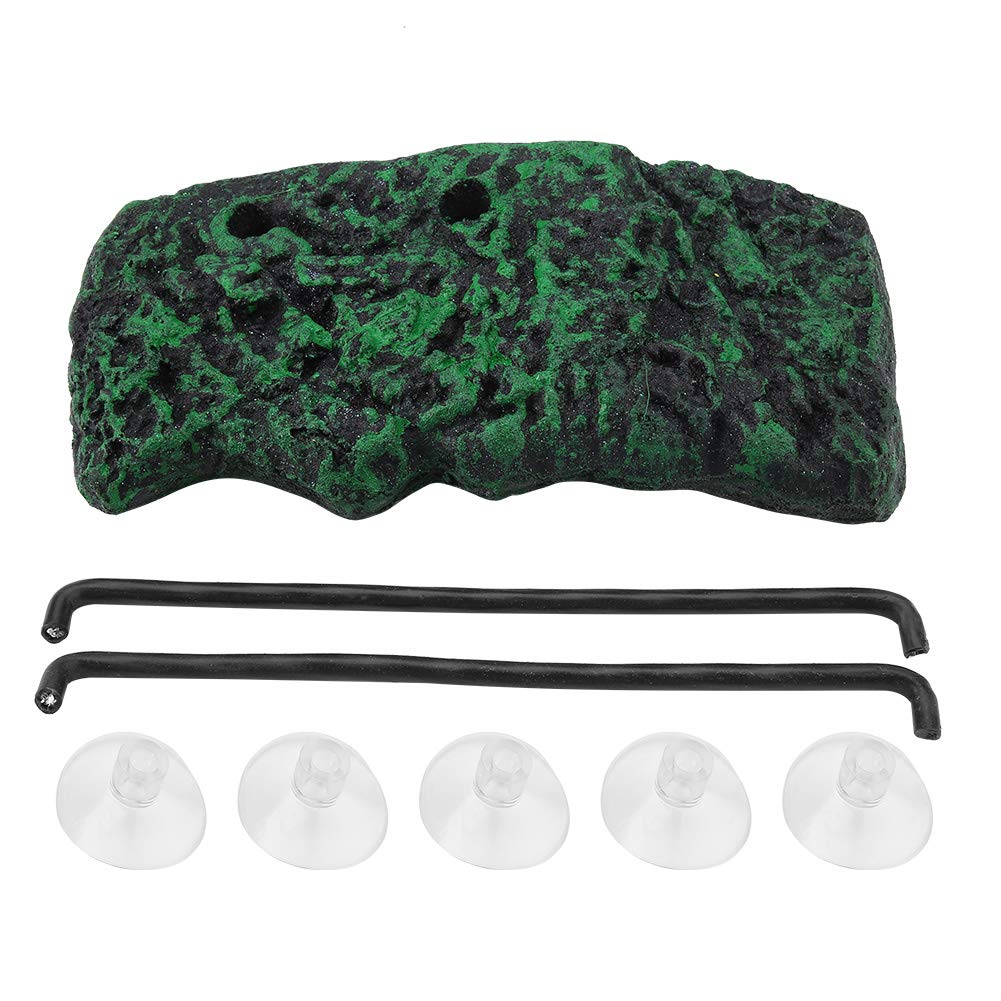 Tnfeeon Reptile Floating, Basking Stage Floating Island with Sucker Aquarium Accessory for Amphius Animals(Large)