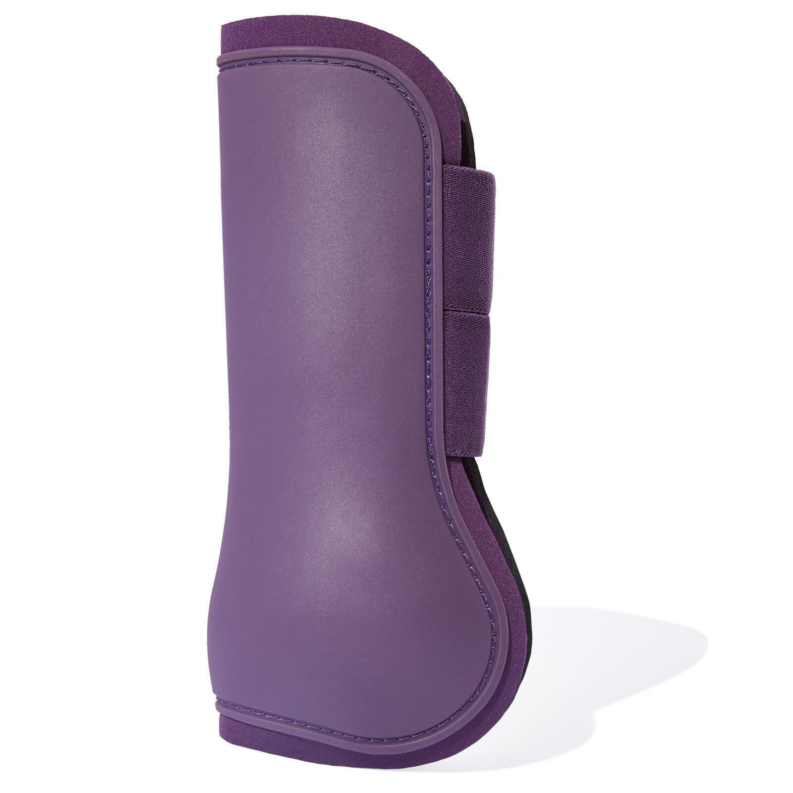 Horze Adepto Open Front Tendon Boots | Durable Shell With Neoprene Lining - Blackcurrant Purple - Pony