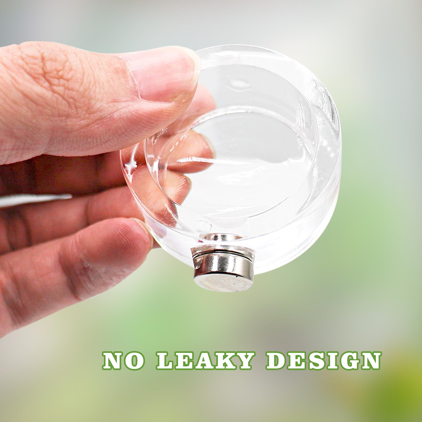 2 Pack Jumping Spider Enclosure Accessories, Leak-Proof Jumping Spider Feeding Dish With Magnet, Acrylic Water Bowl For Jumping