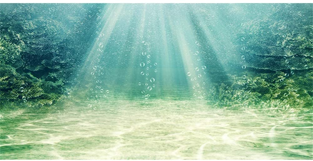Awert 36X20 Inches Aquarium Background Aquatic Plant Bubble Underwater Ocean Floor Fish Tank Background