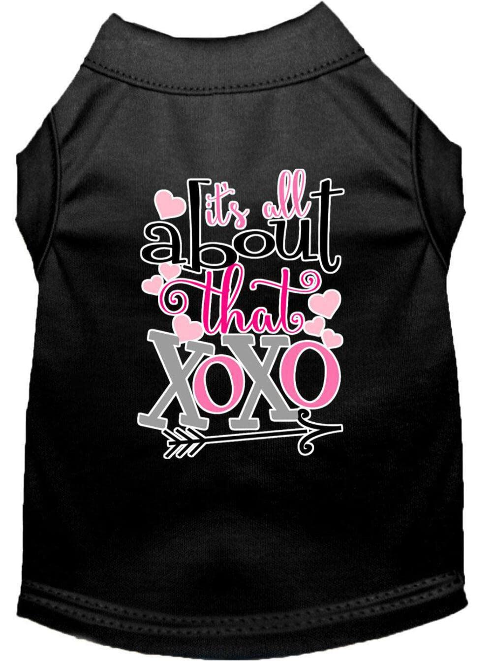 Pet Dog & Cat Shirt Screen Printed, &quot;All About That XOXO&quot; Baby Blue MD (6-10 lbs.)