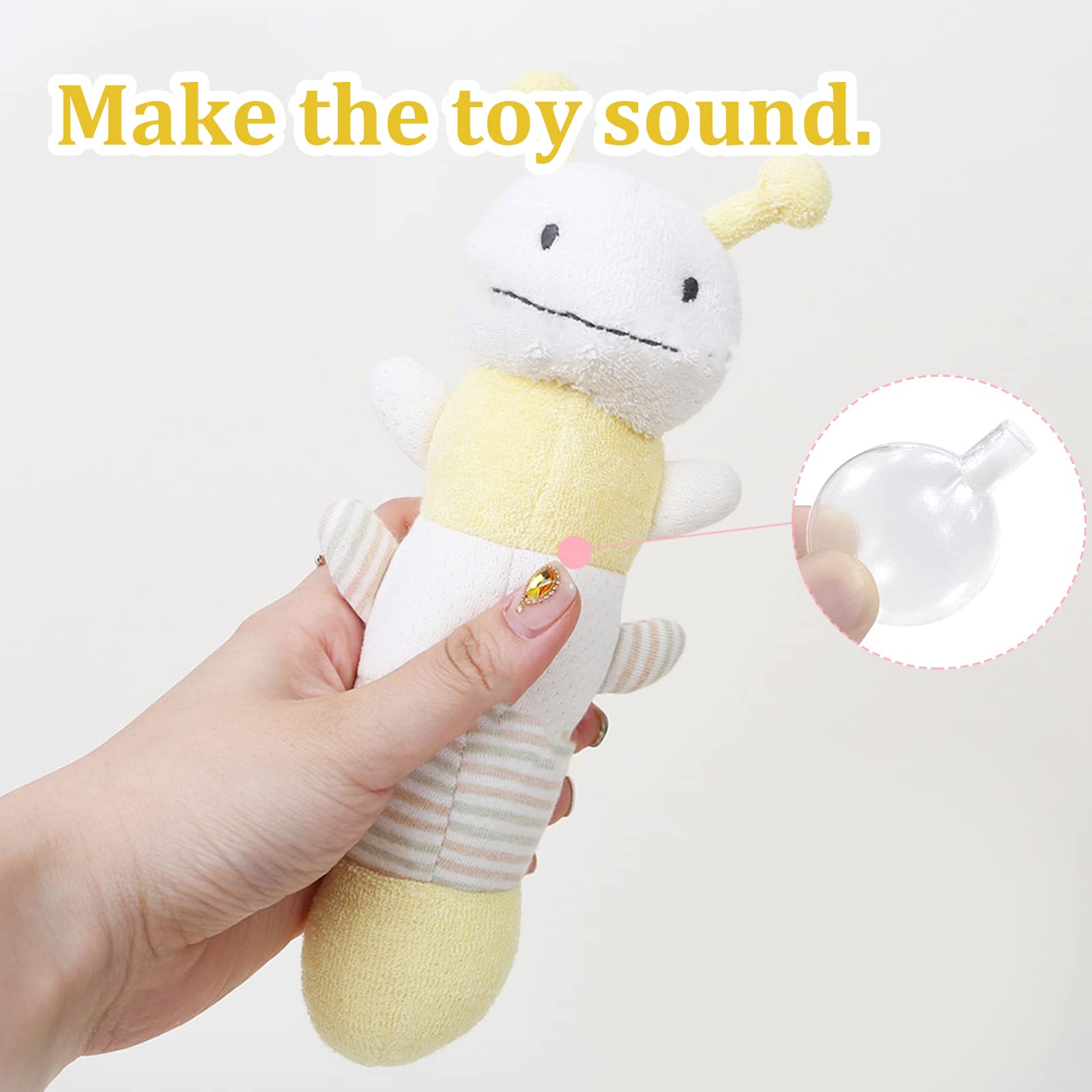 Wishlotus 10Pcs Squeakers,Toy Noise Maker Plush Toy Repair Reed Insert Airbag Replacement For Dog Cat Toy Repair (Round) (Large