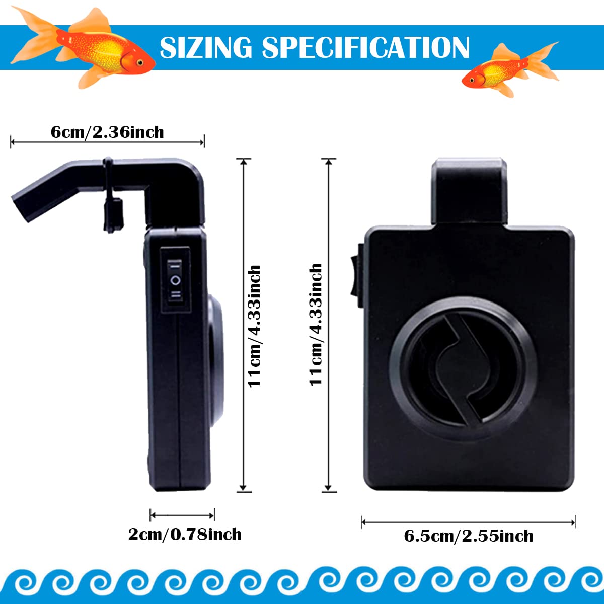 Yolufer Mini Aquarium Cooler Aquarium Power Saving Cooling Fan Silent Cooling Fan Fish Tank Cooling Fan For Mini Fish Tank (Us P