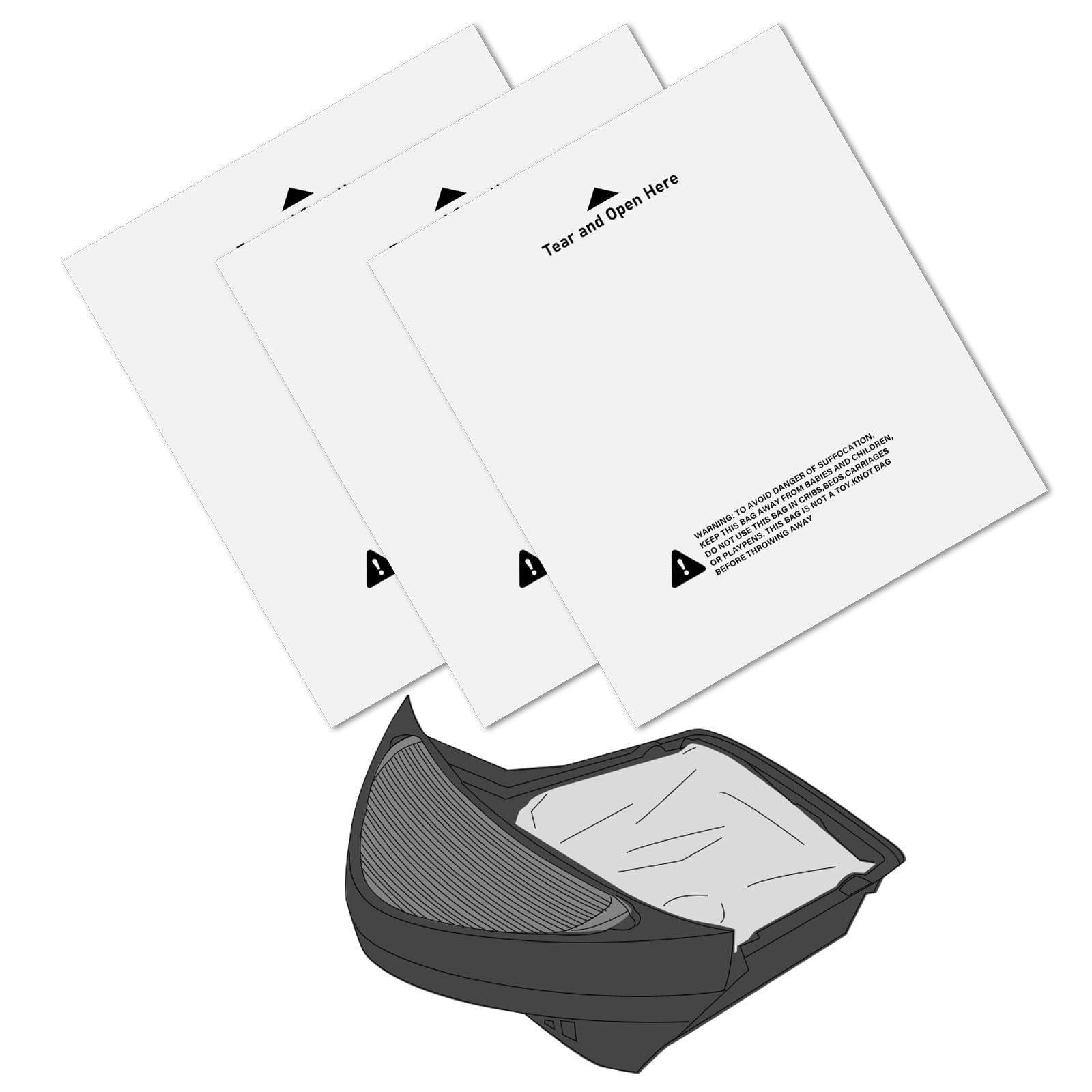 100 Pcs Waste Drawer Liners Compatible With All Litter Box Robot Models, 9-11 Gallons Replacement Liners, Custom Compatible With Litter Box Robot Waste Drawer