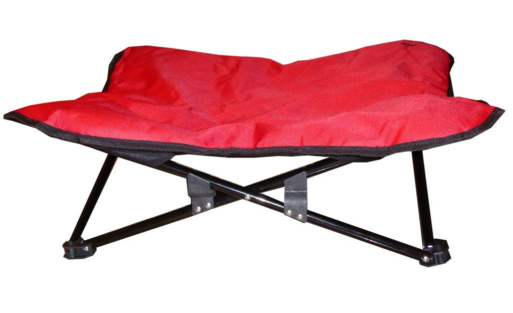Hdp Elevated Padded Napper Cot Space Saver Pet Bed Color:Red Size:Large