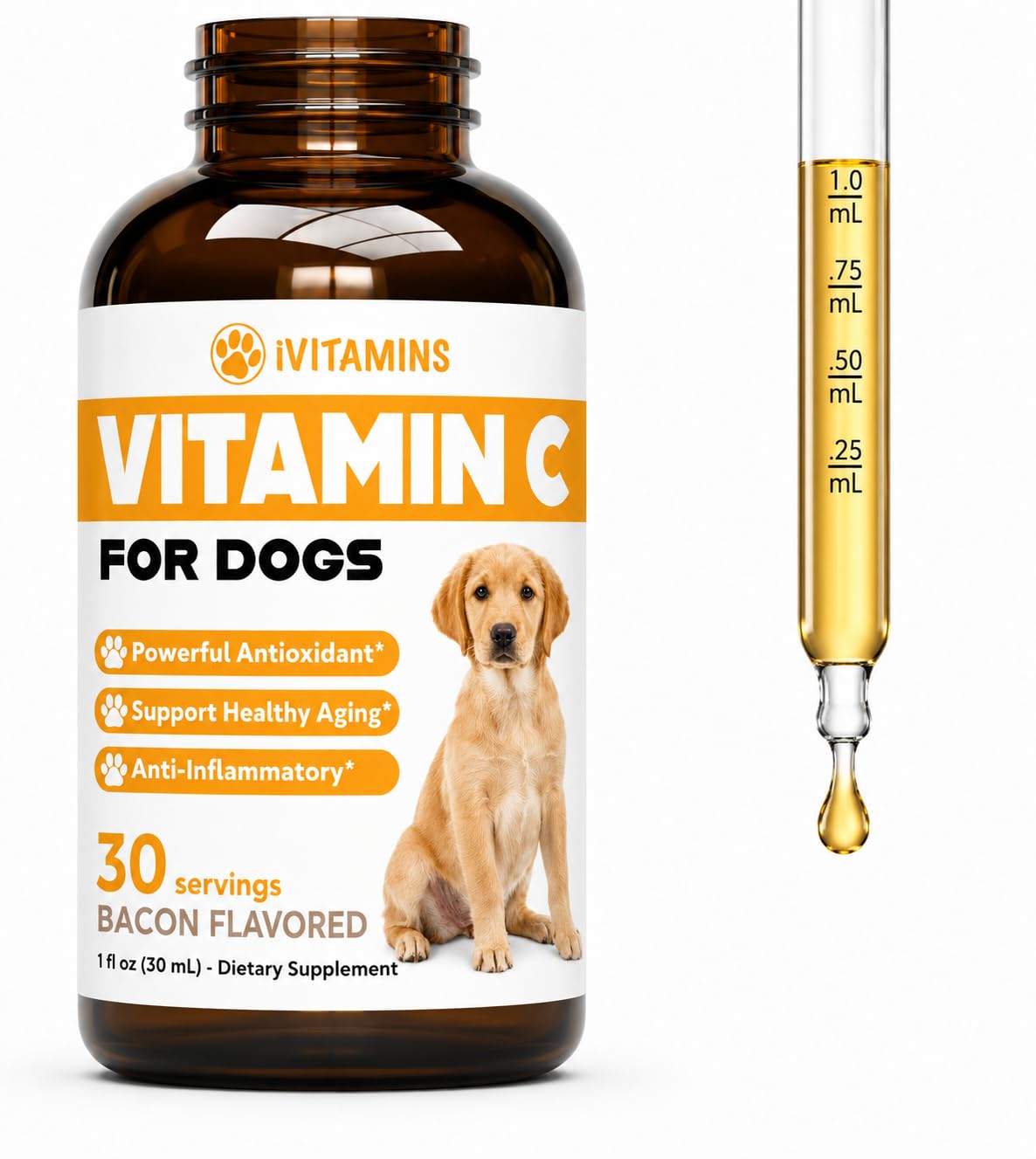 Vitamin C for Dogs | Helps with Improving Immune Health | Vitamin C for Dogs Liquid | Dog Immune Support | Dog Immune and Allerg