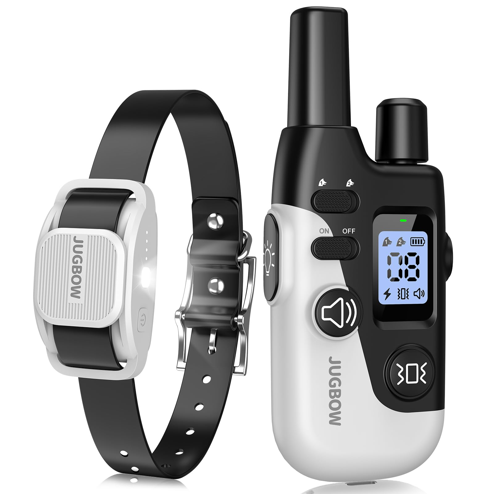 Jugbow Dog Training Collar - 4200Ft Dog Collar With Remote For Small Medium Large Dogs, Led Light Electric Collar With Beep/Safe