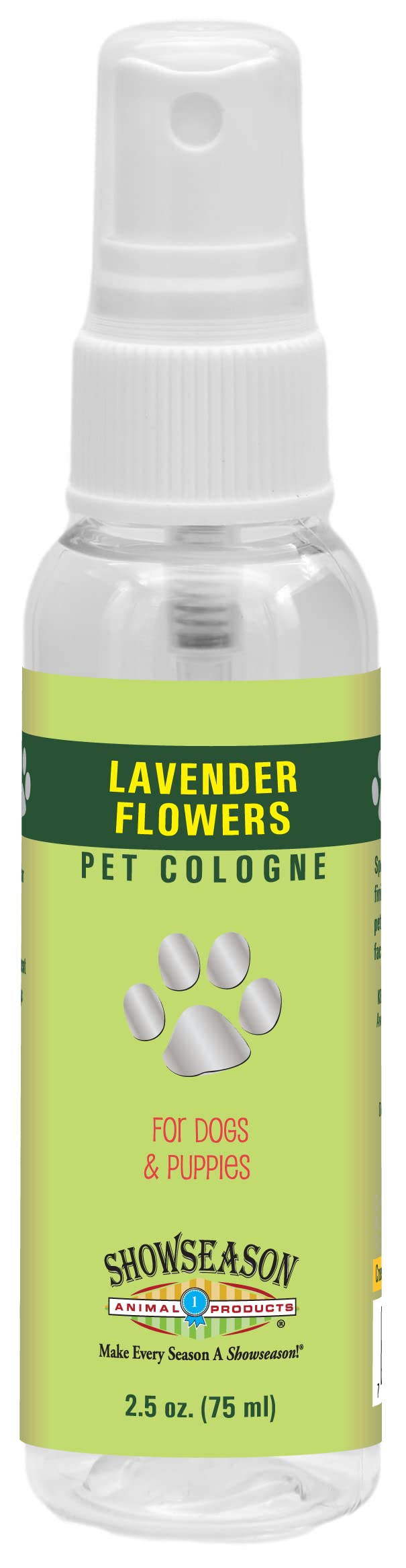 Showseason Lavender Flowers Pet Cologne 2.5 Oz For Dogs | Travel Size | Long-Lasting Odor Eliminator | Paraben-Free | Biodegrada