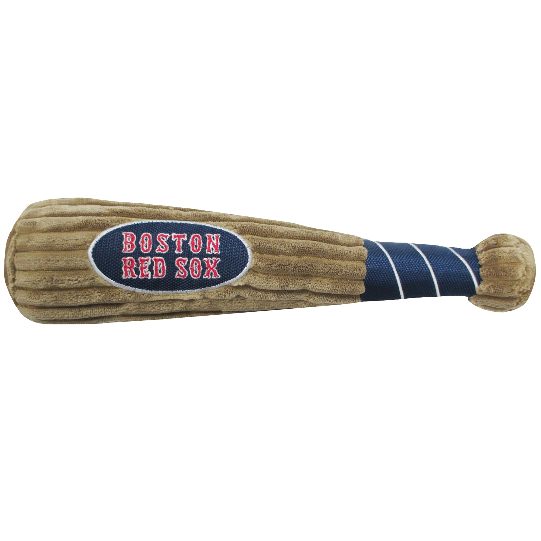 Mlb Boston Red Sox Baseball Bat Toy For Dogs & Cats. Soft Corduroy Plush Dog Toy With Inner Squeaker, Mlb Chew Toys For Dogs Or 