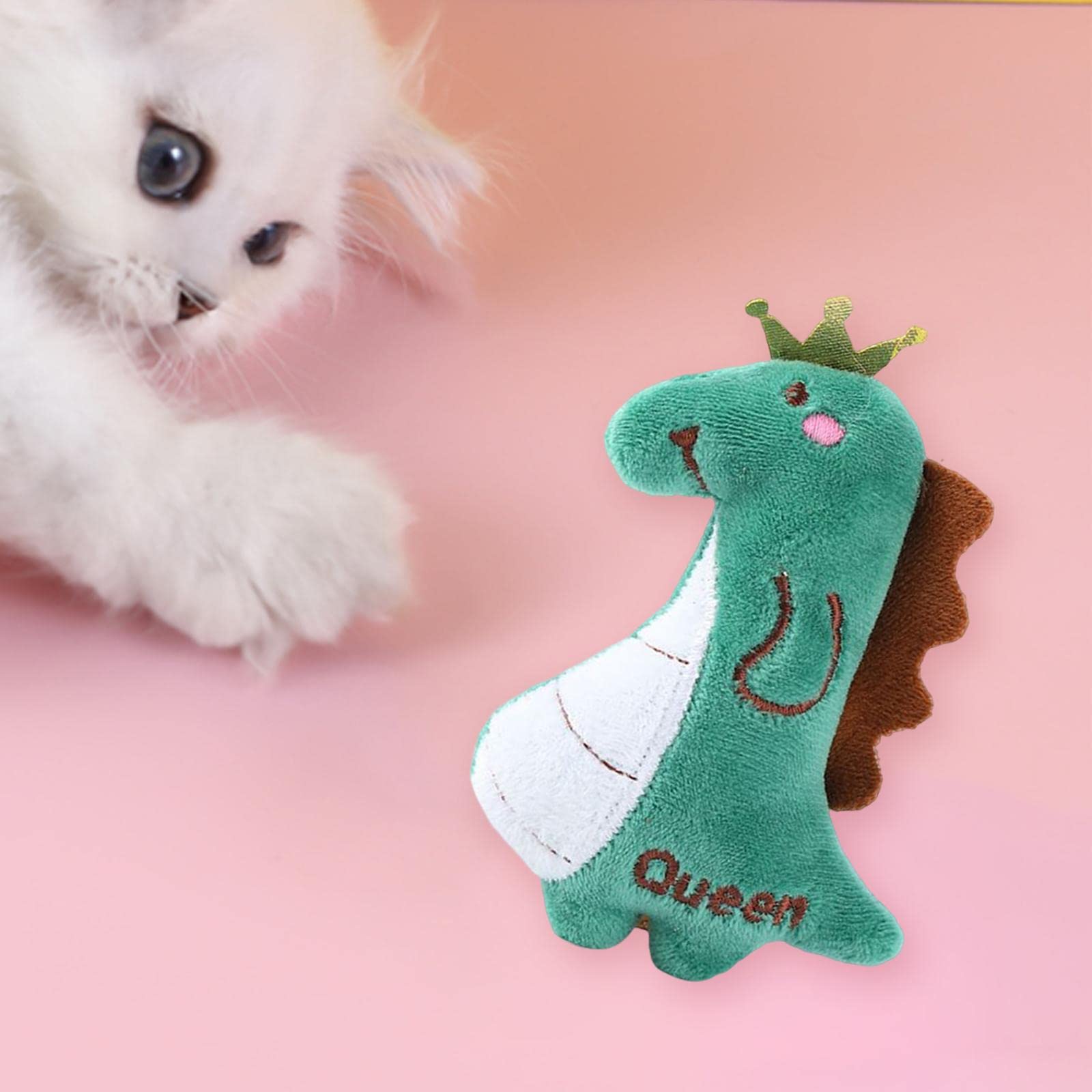 Ujeavette 2Pcs Cat Catnip Toy Gift Kitten Interactive Plush Toy Chewing Toy