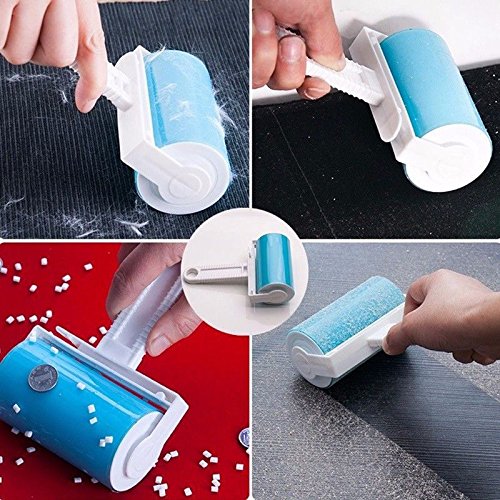 Ilifetech Reusable Sticky Picker Set Cleaner Lint Roller Pet Hair Remover Brush, Blue