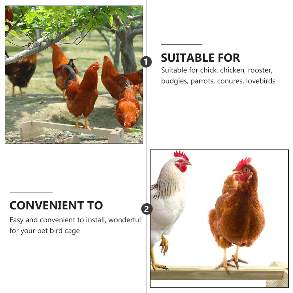 Popetpop 2Pcs Chicken Perch Wooden Roosting Bar For Coop And Brooder Bird Perch For Large Bird Baby Chicks Pollos Gallinas Polluelos Parrots