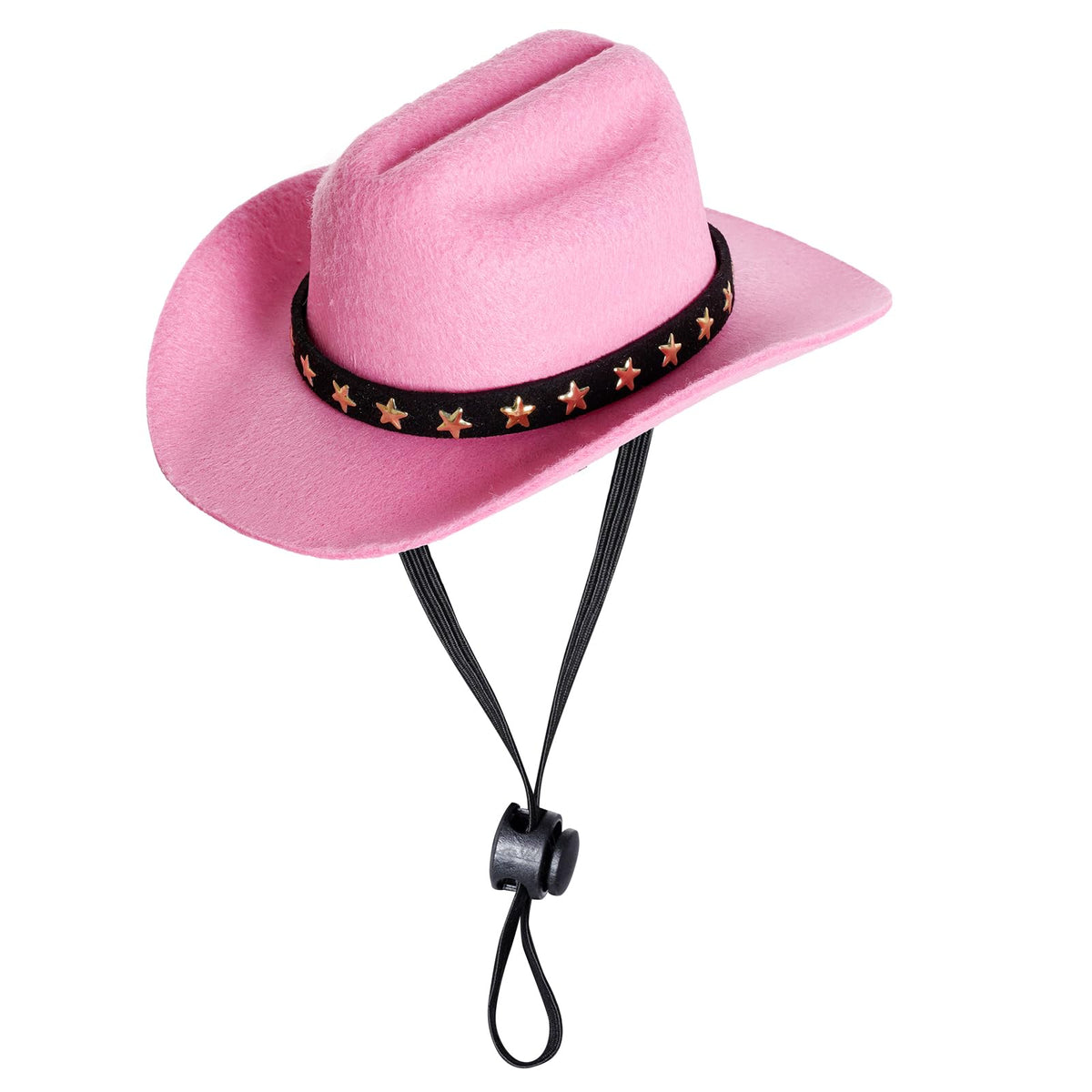 Choyaxo Pet Cowboy Costume Cosplay Cap Halloween Costumes For Dogs Cat Pet Party Decoration Mini Cowboy Hat (Pink, Small)