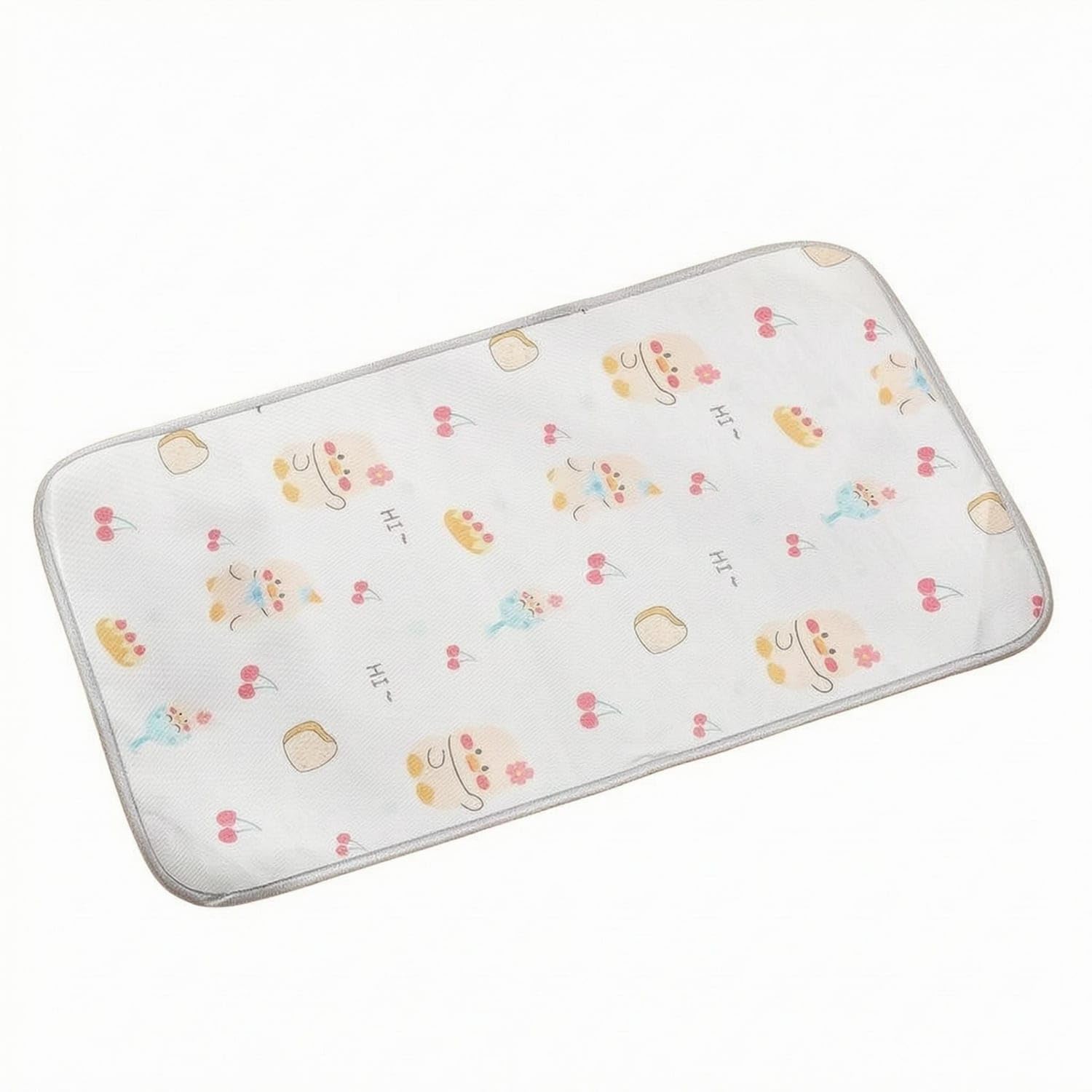 STYLEHEAVEN Rounded Corners Pet Sleeping Mat Stitched Edging Rectangular Pet Mat, 60X100Cm, Playful Duck Pet Supplies | Small An