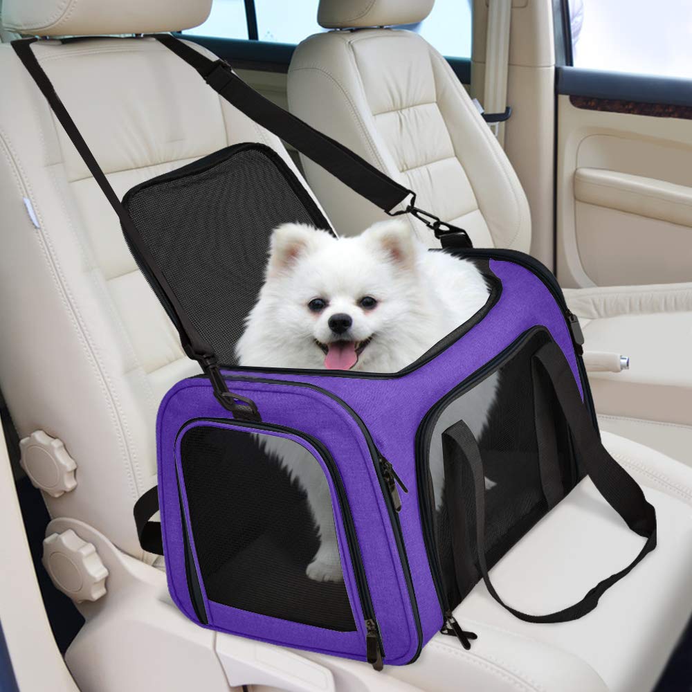 Henkelion Pet Carrier For Small Medium Cats Dogs Puppies Up To 15 Lbs, Airline Approved Small Dog Carrier Soft Sided, Collapsibl
