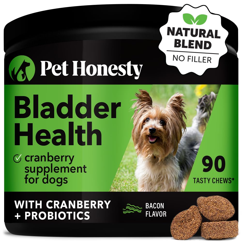 Pet Honesty Cranberry Bladder Health for Dogs - Contains Active Ingredients - Cranberry & D-Mannose to Help Support Dog Urinary 