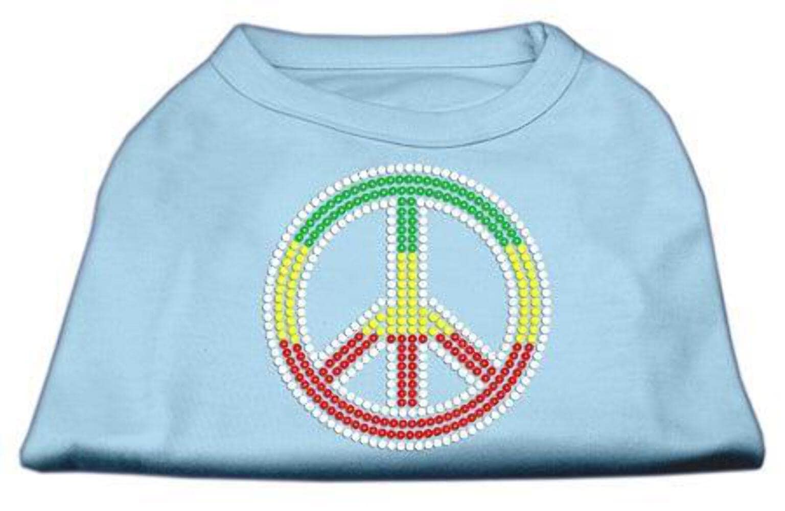 Mirage Pet Products Rasta Peace Sign Pet Shirt, 3X-Large, Baby Blue