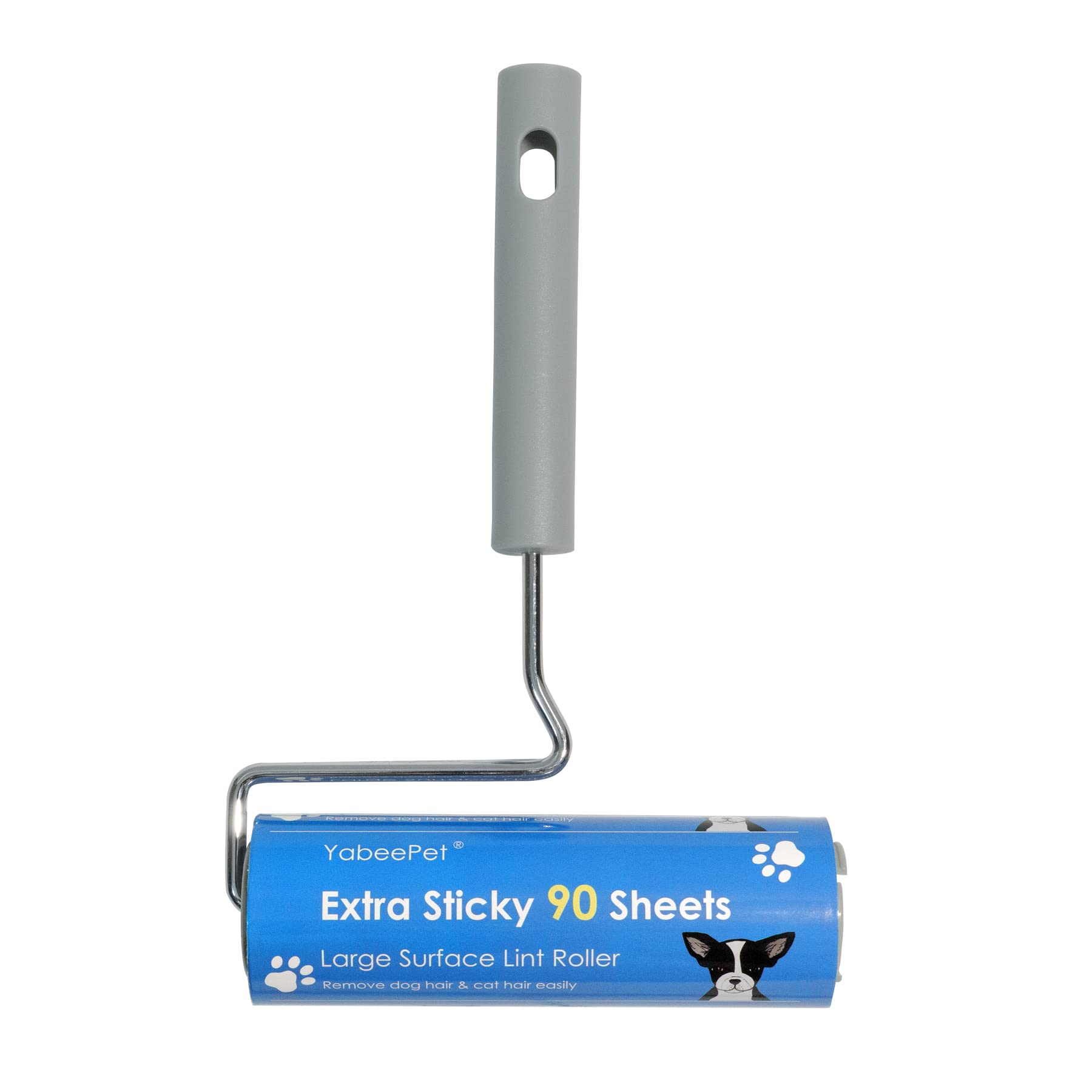 Yabeepet Extreme Sticky Large Surface Lint Roller, 6.3'' Giant Pet Hair Remover Roller For Pet Dog Cat Hair, Clothes&Furniture C