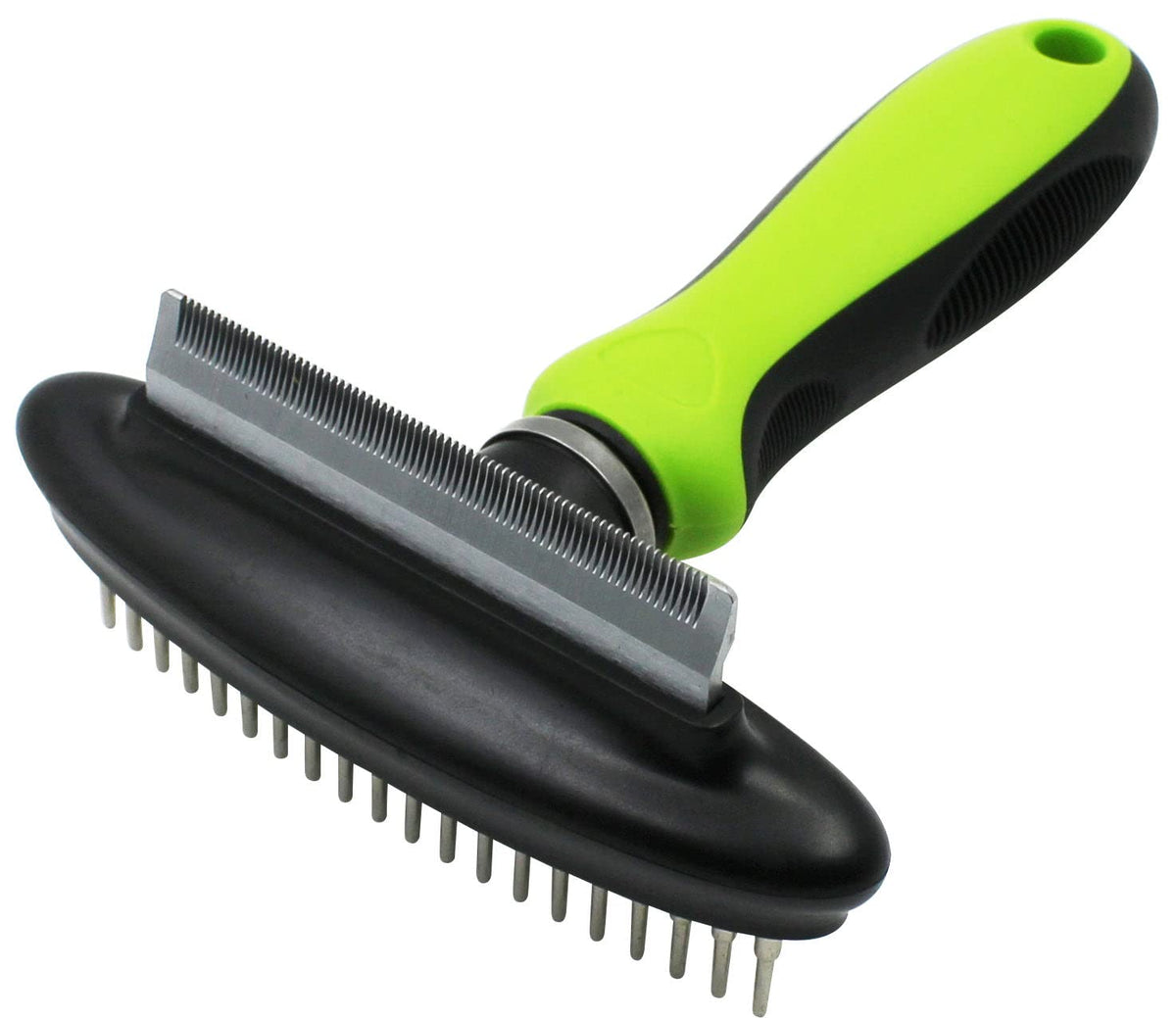 Pet Life ® Flex Series 2-in-1 Dual-Sided Grooming Undercoat Pet Rake and Deshedder