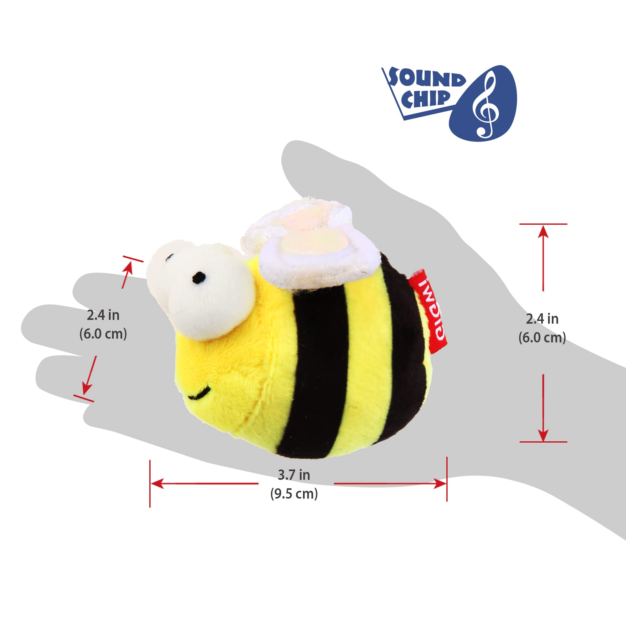Gigwi Chirpy Bee Sound Toy For Cats, Interactive Squeaking Cat Toys Melody Chaser Play And Squeak Kitten Toy For Boredom