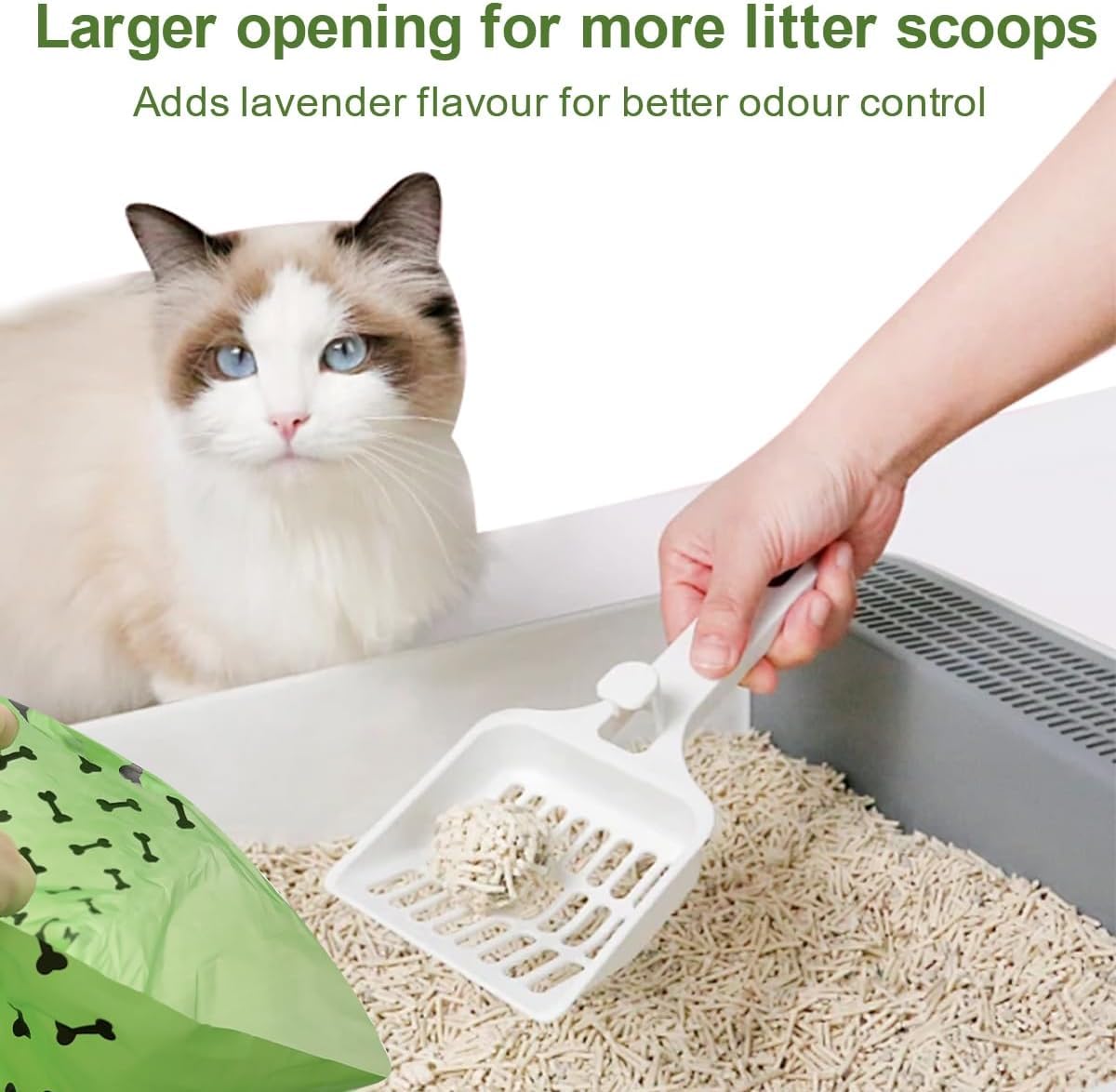 Strong Green Leak Proof Waste Bag for Dogs-270 Large Poop Bags,Biodegradable Dog Poo Bags with Corn Starch Blended Compostable B