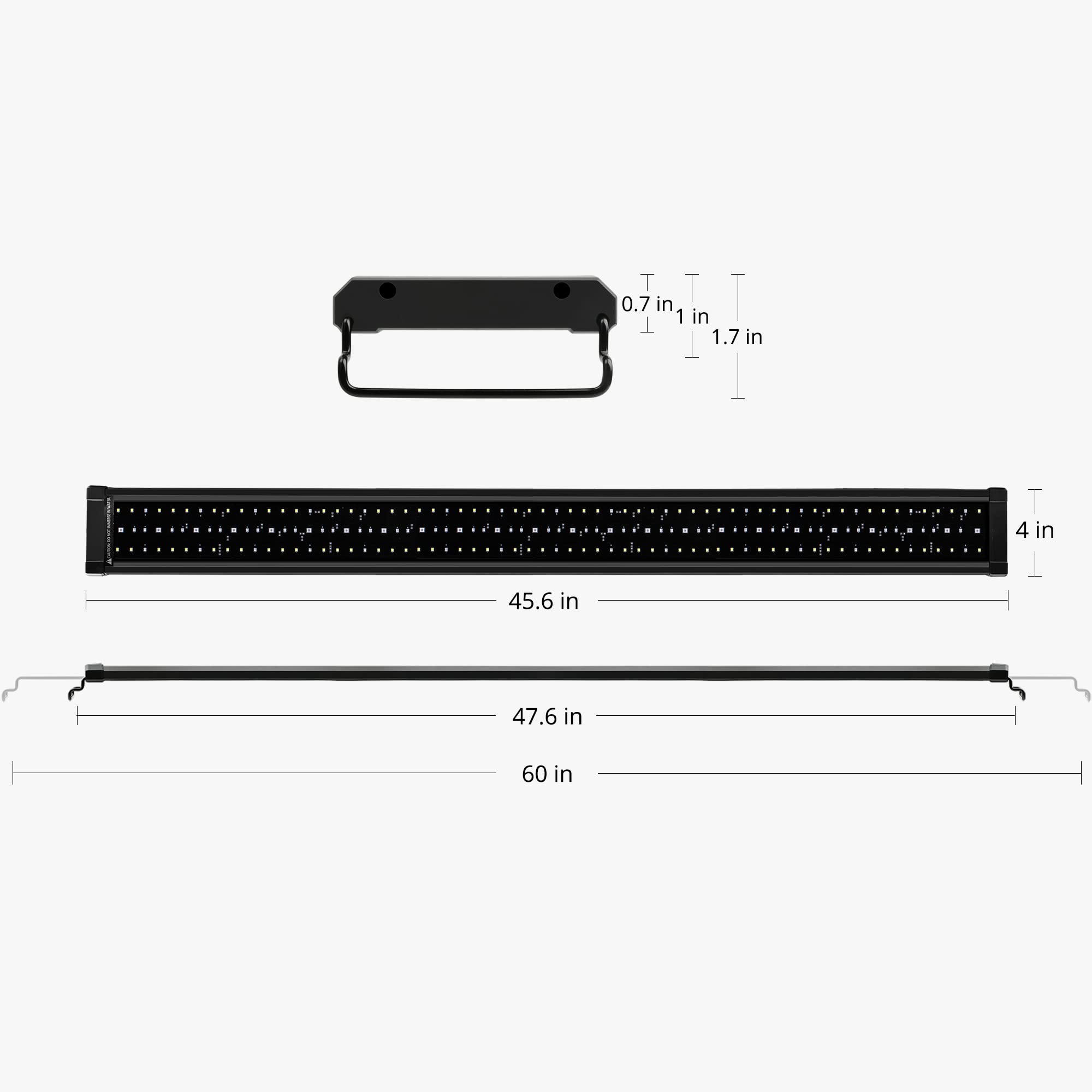 Nicrew 48W Saltwater Aquarium Light, Marine Led Reef Light For Corals, Programmable Timer Controller, 48 To 60-Inch
