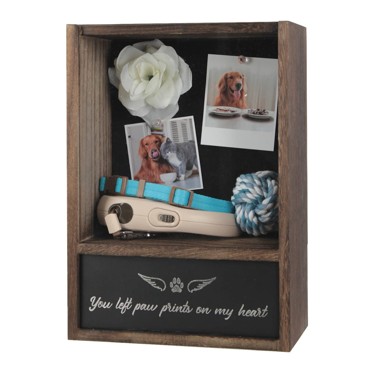 J JACKCUBE DESIGN Pet Memorial Shadow Box, Urn Frame for Dogs & Cats ...