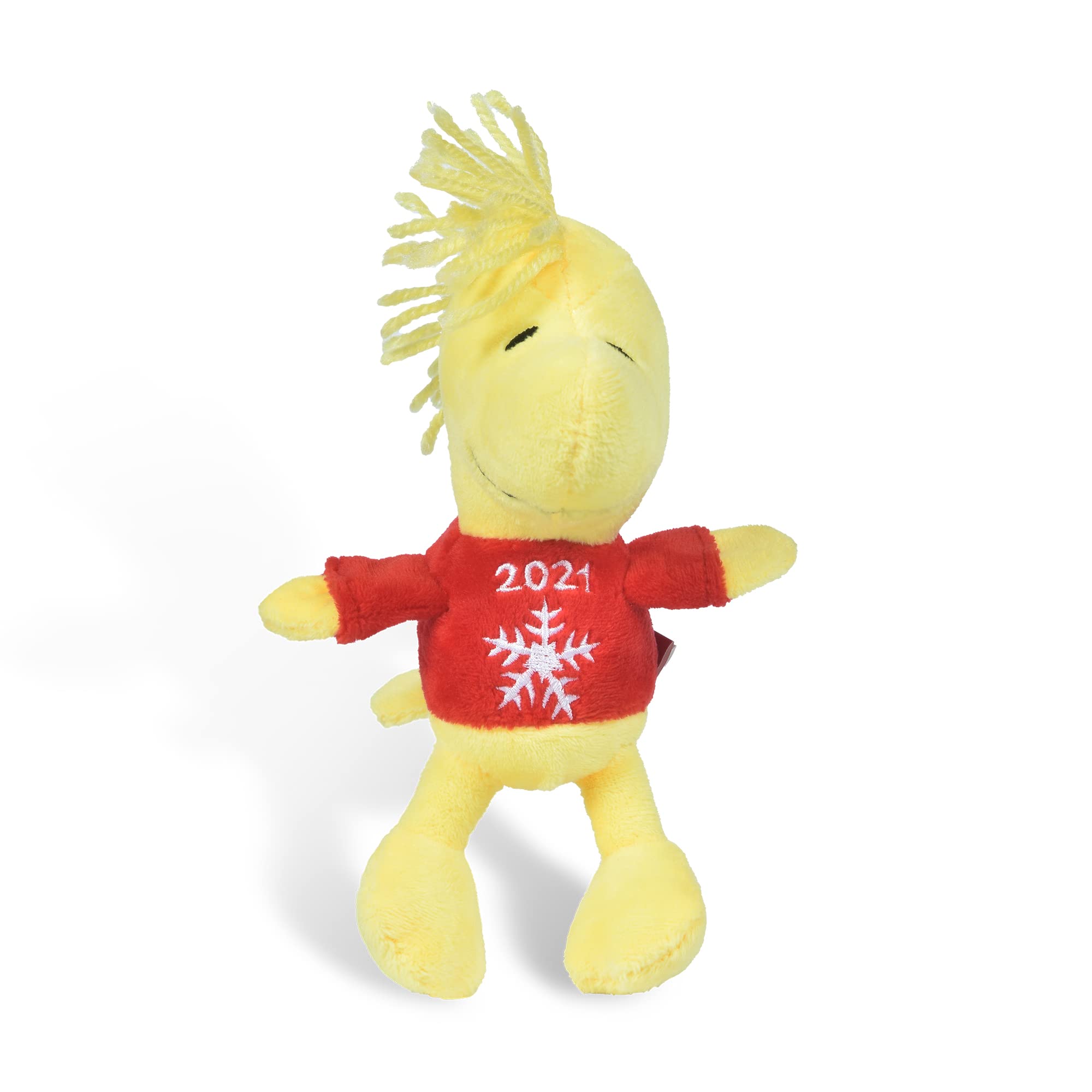 Peanuts For Pets 6' Holiday 2021 Woodstock Plush Dog Toy With Squeaker | Red Snoopy Holiday Plush Dog Toy | Small Squeaky Dog Toys - Soft Stuffed Dog Toys Officially Licensed By Peanuts, (Ff19106)