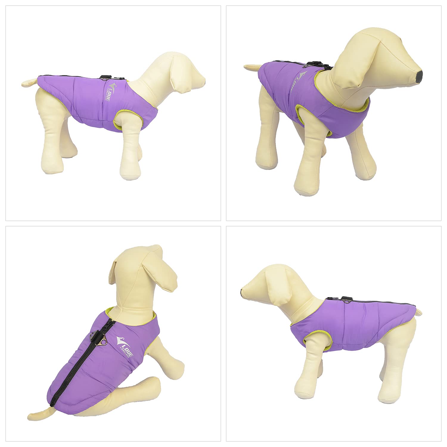 Dog Winter Jacket, Waterproof Windproof Dog Winter Vest Super Warm Polar Fleece Dog Winter Clothes With Smooth Zipper Closure Fo